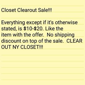 Closet Clear Out!!!